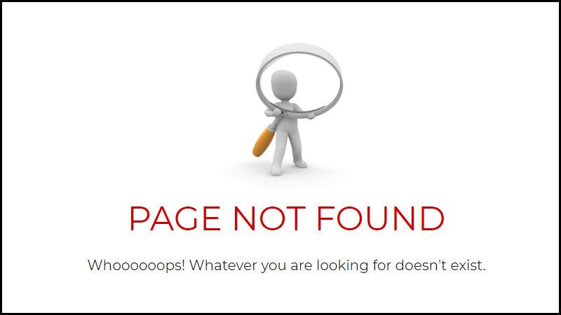 404 Page - Broken Link Example