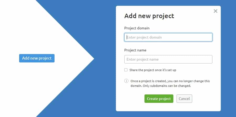 Add A Website Project To Audit