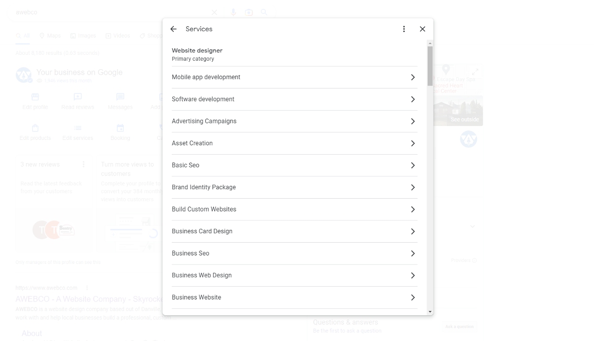 Adding Services To Google Business Profile