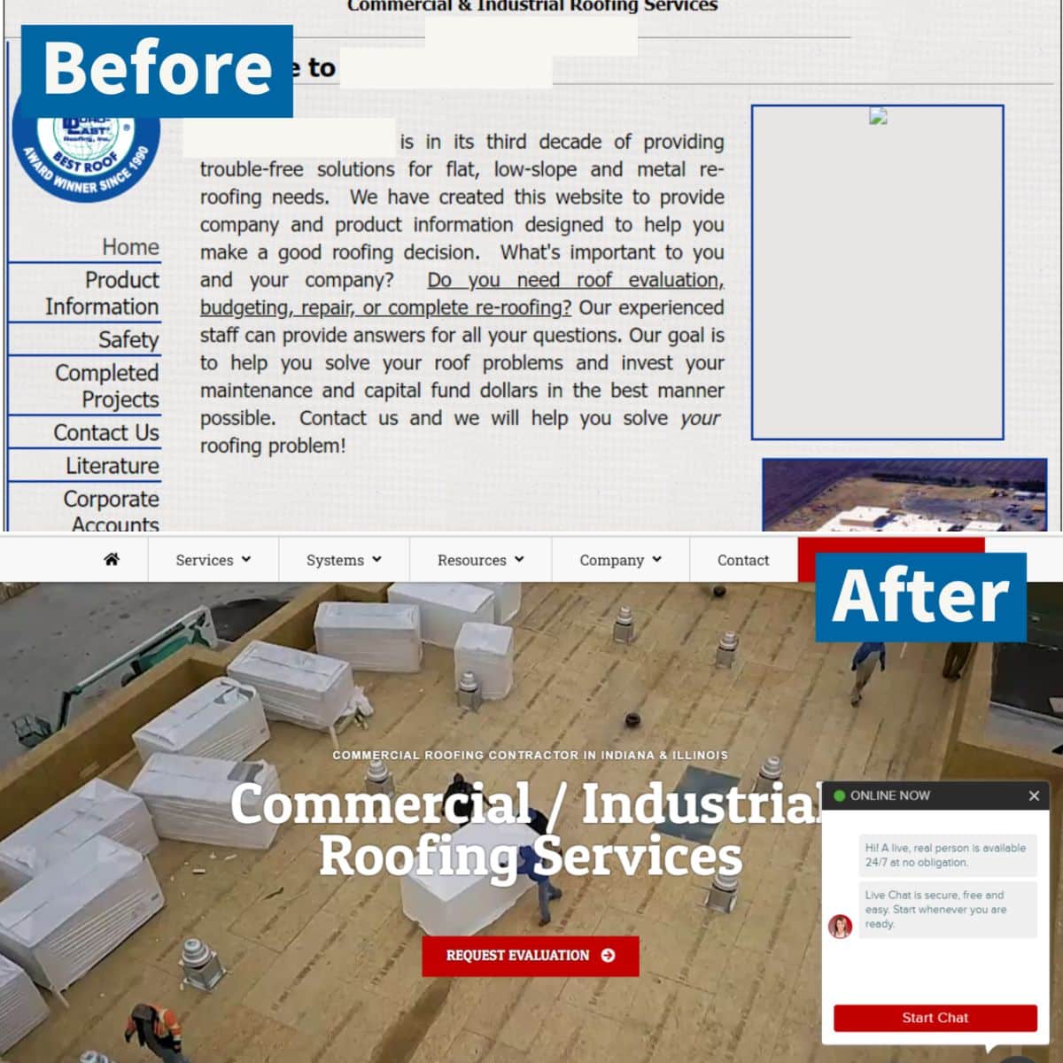 Before And After Website Redesign