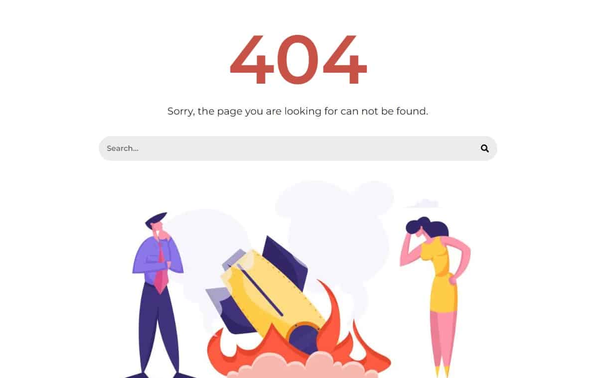 Broken Link Page Example