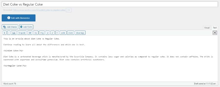 Creating Headings In WordPress Text Editor