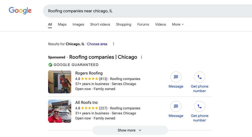Local Services Ads Example