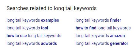 Long Tail Keywords Search Example