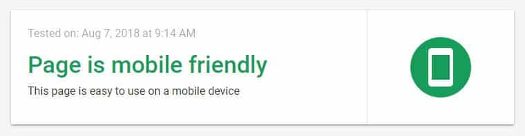 Site is mobile friendly