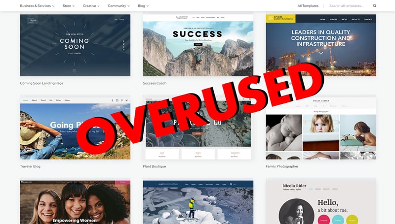 Overused DIY Website Builder Templates