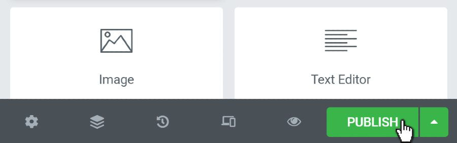 Publish a new page with Elementor page builder