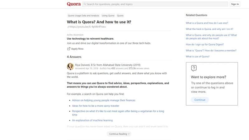 Ask and Answer Questions - Research on Quora