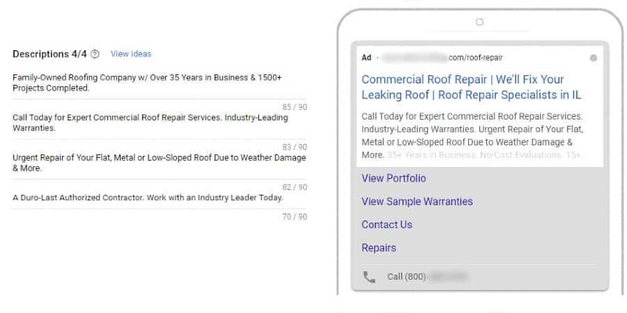 Roof Repair Ad Descriptions Examples