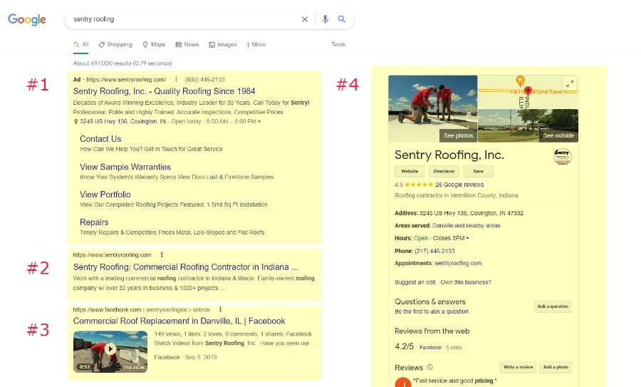 Roofing Contractor Website Google Search Results