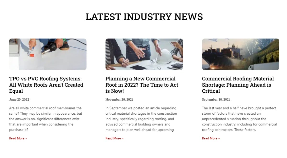 Roofing Website Blog Posts
