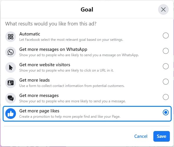 Run Facebook ads specifically to get more page likes