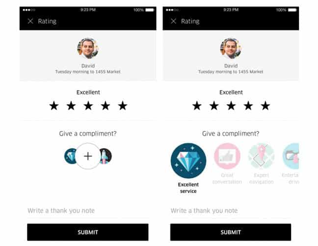 Uber Review Prompt After Ride