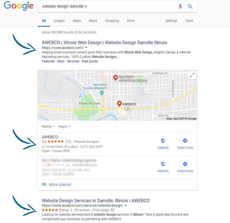 Web Design Danville IL Search Results