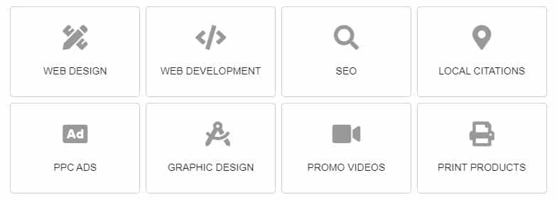 Website design company services offered